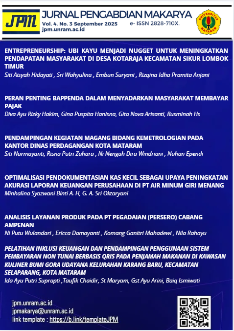 					Lihat Vol 4 No 3 (2025): JURNAL PENGABDIAN MAKARYA SEPTEMBER 2025
				