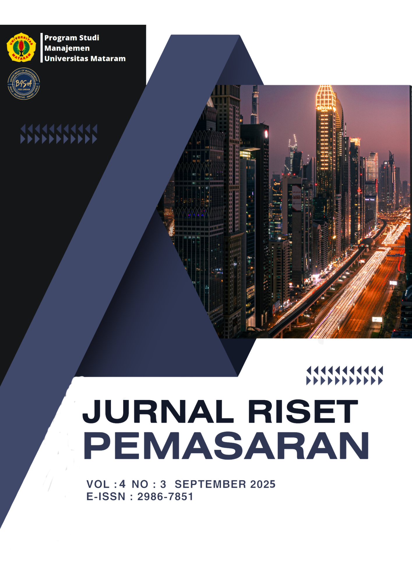 					View Vol. 4 No. 3 (2025): JURNAL RISET PEMASARAN SEPTEMBER 2025
				
