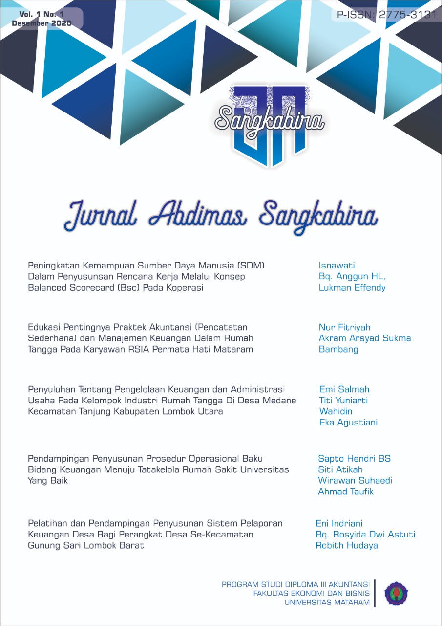 					View Vol. 1 No. 1 (2020): Jurnal Abdimas Sangkabira, Desember 2020
				